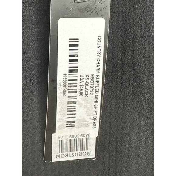 Lulus Country Charm Ruffle Shift Dress Black Size XS NWT Square Neck Mini - Picture 4 of 8